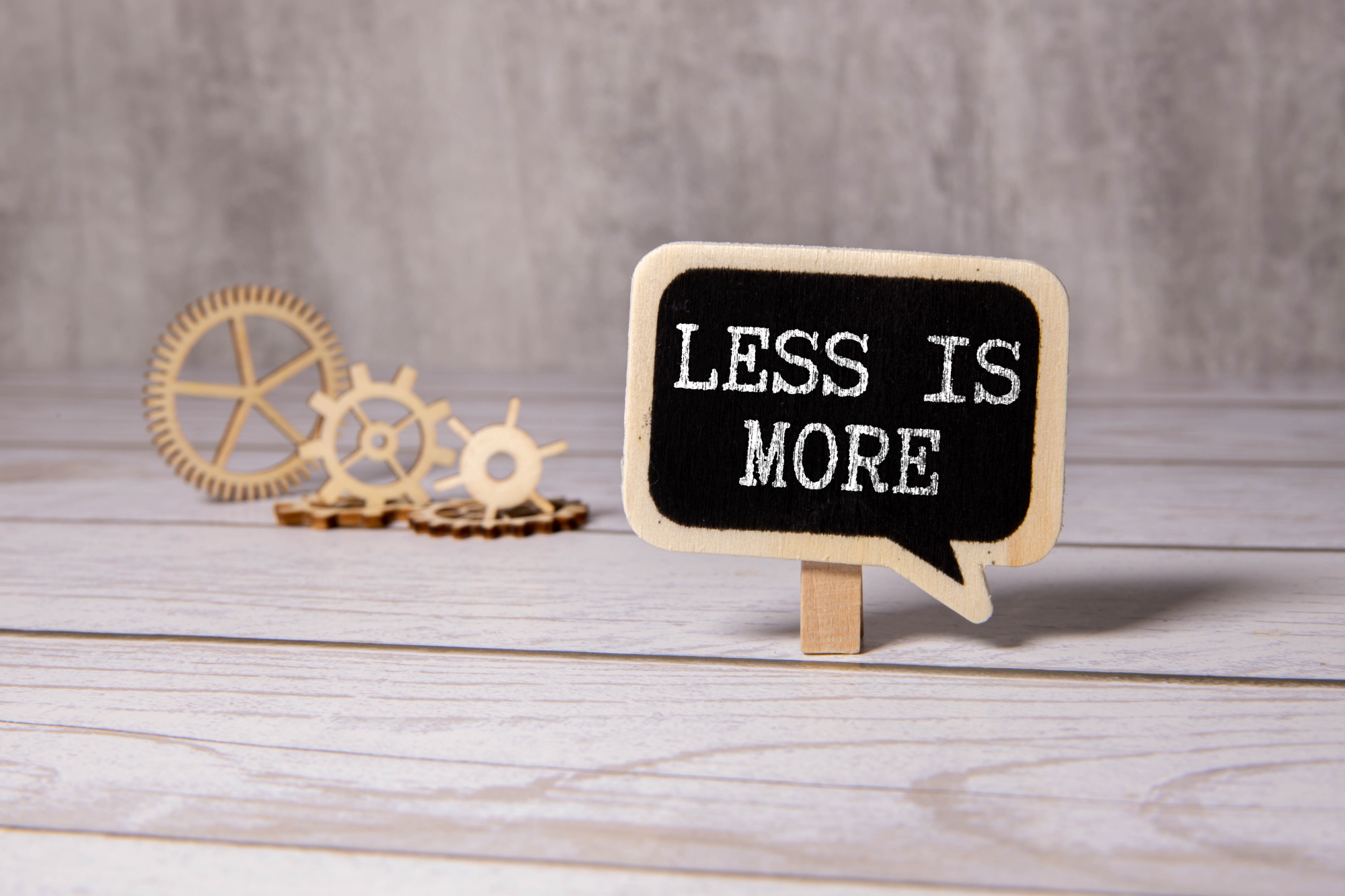 Why “less is more” just makes sense